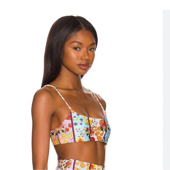 Aqua Bendita Bouk Print Aya Bikini Top - Picture 2 of 6